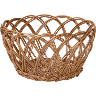 柳编收纳篮藤编水果零食面包鸡蛋篮子厨房桌面编织收纳筐储物筐