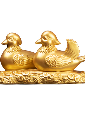 百年好合鸳鸯戏水鸳鸯摆件一对夫妻和睦喜庆家居卧室床头装饰品