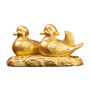 百年好合鸳鸯戏水鸳鸯摆件一对夫妻和睦喜庆家居卧室床头装饰品