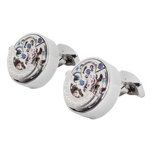 WILLIAM MILTON时来运转祥云雕花机芯袖扣男士轻奢定制袖口扣礼盒