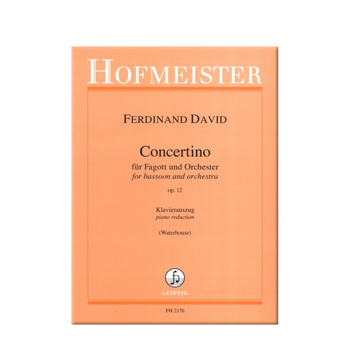 戴维德 小协奏曲Op12 巴松管和钢琴 德国霍夫曼斯特 原版乐谱书 David Concertino for Bassoon and Orchestra FH2170