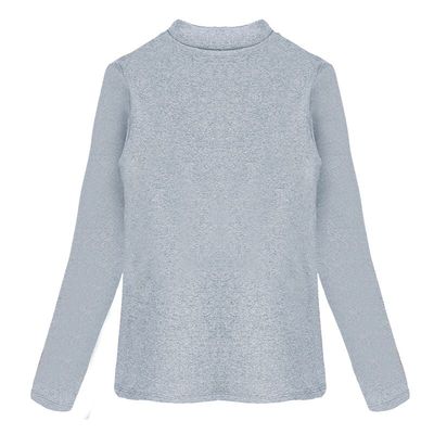 打底衫女士半高领全棉单件上衣