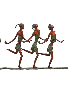 老鹰童趣小孩游戏铸铜人物校园