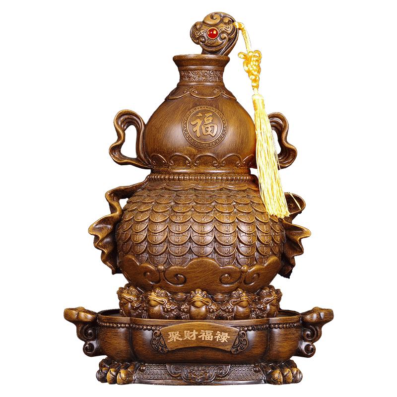 招财福禄存钱罐葫芦摆件添福纳财聚财福禄中式家居玄关床头装饰品
