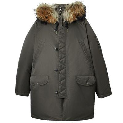 杰克琼斯秋冬季男装羽绒服宽松版型抽绳连帽字母刺绣时尚百搭潮流