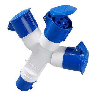 Y字型多功能三通工业防水插头220V防爆插座连接器1013航空插头16A