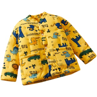 儿童棉花手工弹力棉袄婴幼儿加厚保暖冬季棉衣宝宝居家外出棉外套