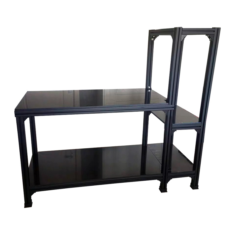 L型鱼缸架铝型材鱼缸龟缸落地底柜铝合金多层组装架子承重DIY定制