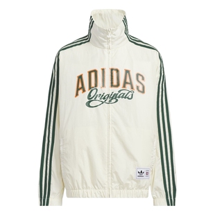 adidas阿迪达斯三叶草三条纹印花外套2026夏男大童梭织夹克KG3320