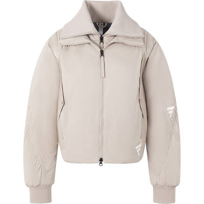 阿迪达斯女士时尚翻领保暖棉服