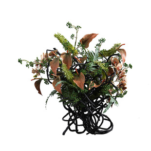 鲲屿 新中式架构装置花艺【野有蔓草】会所酒店前台仿真花装饰