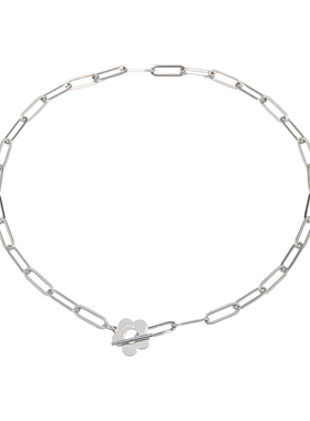 NTWstudio链条极简银色小花吊坠