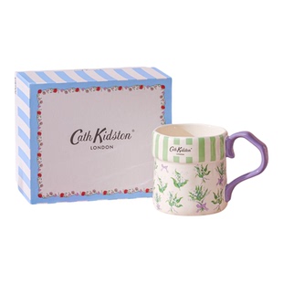 Cath Kidston好看的水杯子经典碎花设计陶瓷咖啡杯带勺圣诞礼物女