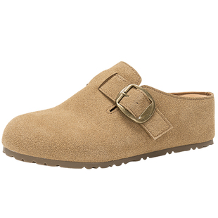 回力厚底勃肯鞋女2026新款春季超火单鞋内增高女鞋一脚蹬半拖鞋子