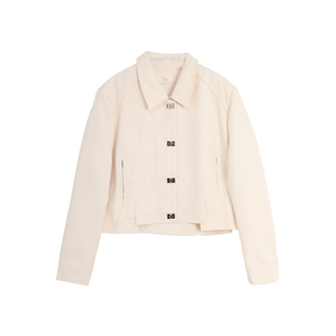 西町村屋轻潮短款外套女春装新款美式风翻领飞行员夹克HC8211001