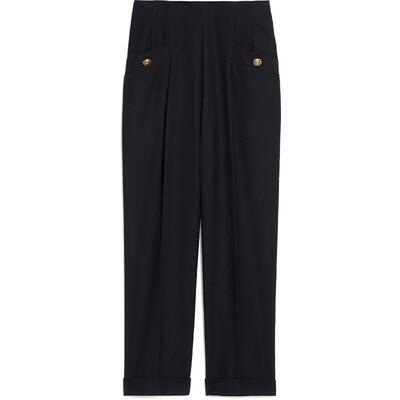 sandro女装羊毛宽松日常通勤长裤