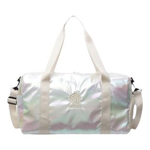 镭射包防水旅行包女轻便大容量游泳健身包女高级感斜挎手提行李袋