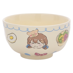 高颜值陶瓷餐具家用喝水杯子手握杯特别好看饭碗汤碗甜品碗菜盘子