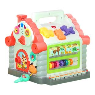 汇乐趣味小屋婴幼儿童早教益智形状积木配对婴儿宝宝智慧屋玩具台