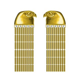 《鹰首》原创设计埃及太阳神流苏复古好漂亮长耳环耳饰耳钉耳夹款