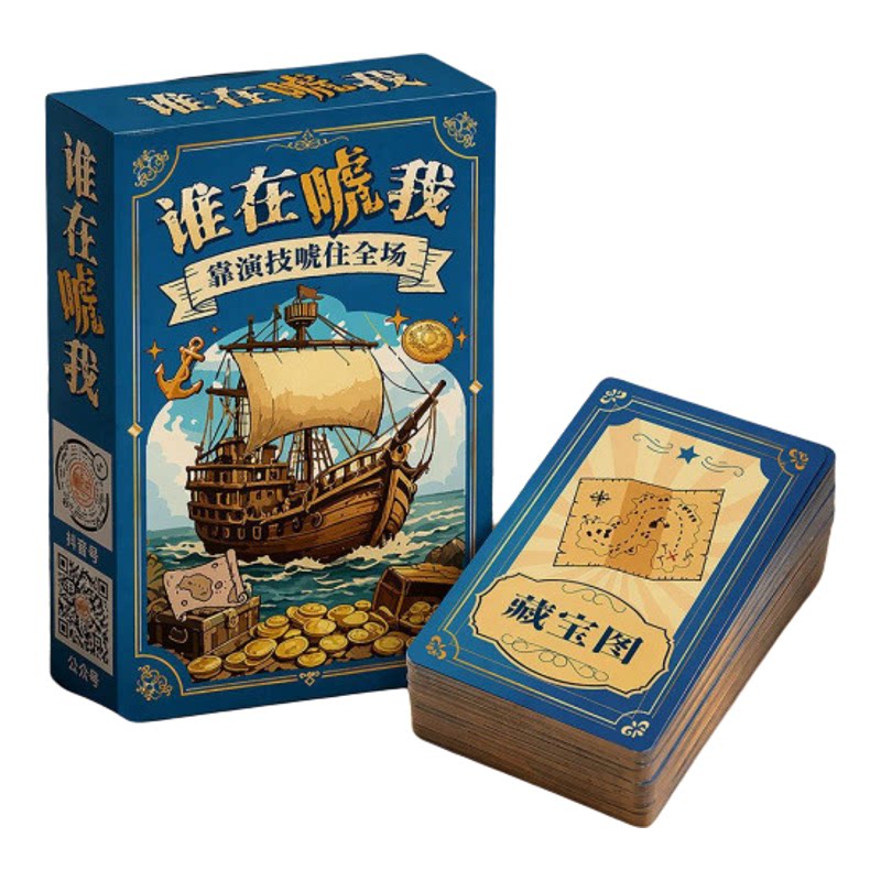 谁在唬我演技对决博弈策略海盗主题旅行户外互动便携版桌游游戏牌