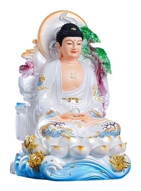 三宝佛树脂佛像供奉摆件