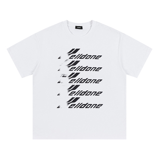 潮牌welldone bshy短袖男女夏季韩珍珠弹幕纯棉情侣夏季宽松t恤