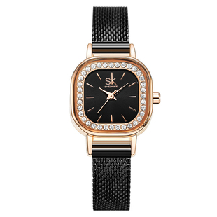 手表女款轻奢小众镶钻高级学生女士手表小表盘方形正品名牌手链表