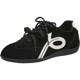 TATA他她女鞋新款阿甘鞋平底休闲运动鞋内增高德训鞋子C2A01CM5