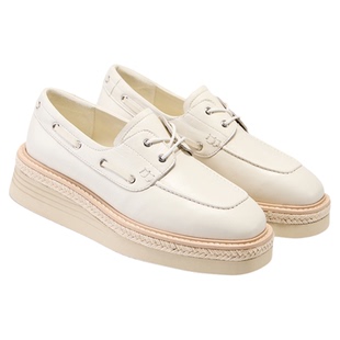 fed白色小皮鞋春季新款女鞋真皮单鞋英伦厚底鞋女款S1226-YAB006