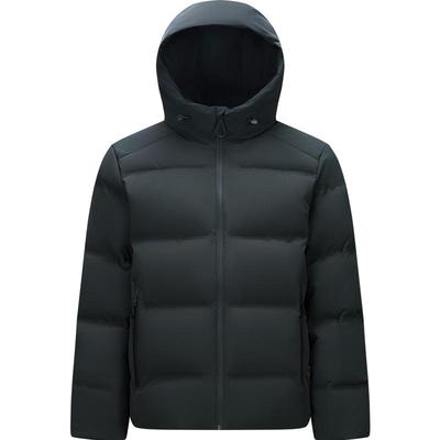 森马防泼水外套无缝连帽羽绒服男