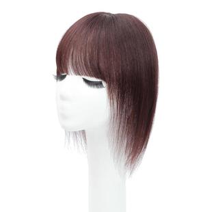 漫画齐刘海假发片女头顶补发全真发无痕遮盖白发蓬松增发量假刘海