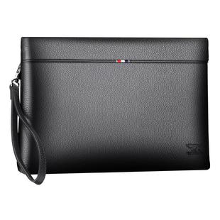 七匹狼信封包男士真皮手拿包大容量手包头层牛皮男包手抓商务皮包