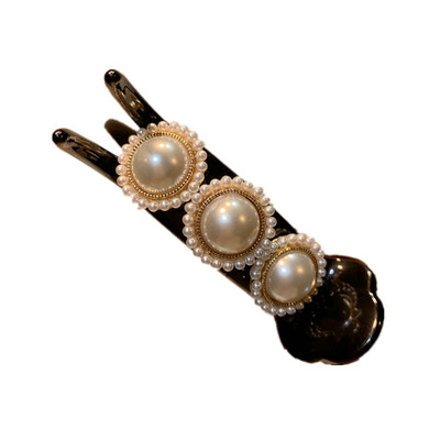 韩国东大门法式珍珠后脑勺抓夹