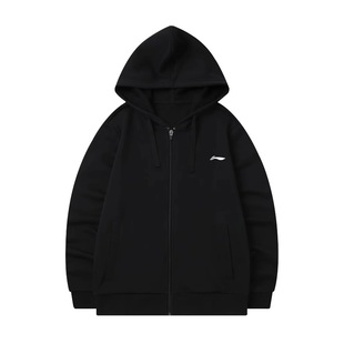 李宁外套男款连帽卫衣2026新款秋冬加绒开衫休闲夹克运动服青少年