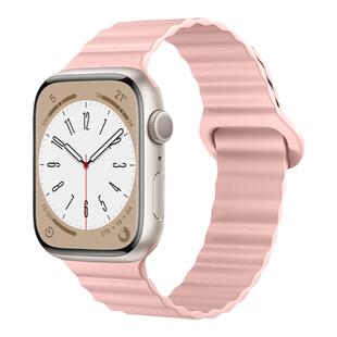 适用iwatch苹果s8手表applewatch9表带s7新款s6硅胶SE磁吸ultra高级双色5运动4高级男女款透气41/45m潮watchs