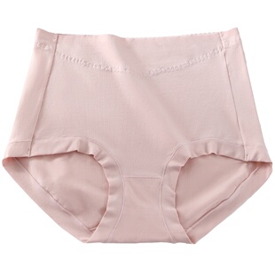 女士内裤纯棉妈妈高腰大码100%全棉抗菌裆孕产妇胖mm三角短裤头