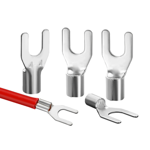 UT叉形裸端子黄铜接线端子压线钳冷压端子开口式压线耳Y型铜鼻子1