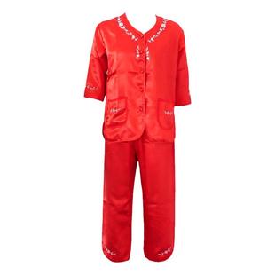 结婚用品新郎新娘梳头上头棉质红色睡衣传统秀禾服龙凤裙褂打底衫