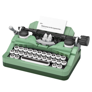 LOZ/俐智复古打字机迷你键盘 小颗粒拼装积木组装 高难度积木玩具