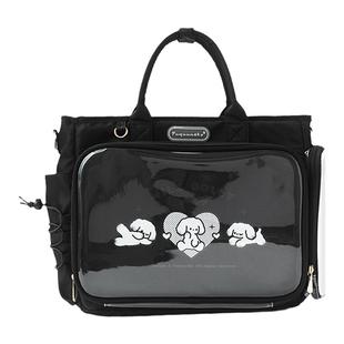 浮游猫 原创小狗 痛包 20cm娃包 斜挎 双肩包大容量玩偶 社畜痛包