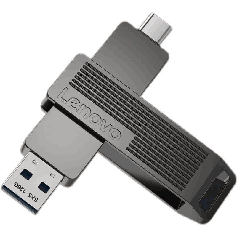 联想(Lenovo)固态U盘256G 512G Type-C双接口 USB3.2 SX5读速500M