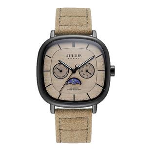 聚利时手表男款2026新款轻奢小众高级感男士手表防水月相石英表