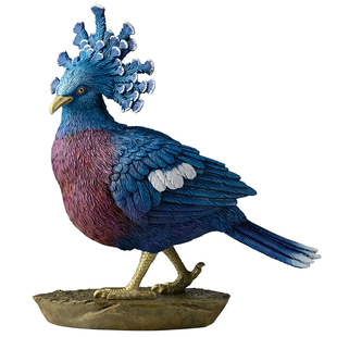 铜师傅 铜摆件《铜师傅百鸟集》之蓝凤冠鸠 家居饰品 桌面摆件