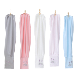 宽松大码夏季开车卡通时尚防晒袖子套女薄冰丝手袖套手套护臂手臂