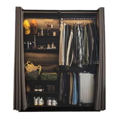 五金少女防尘洞洞板衣柜金属简约