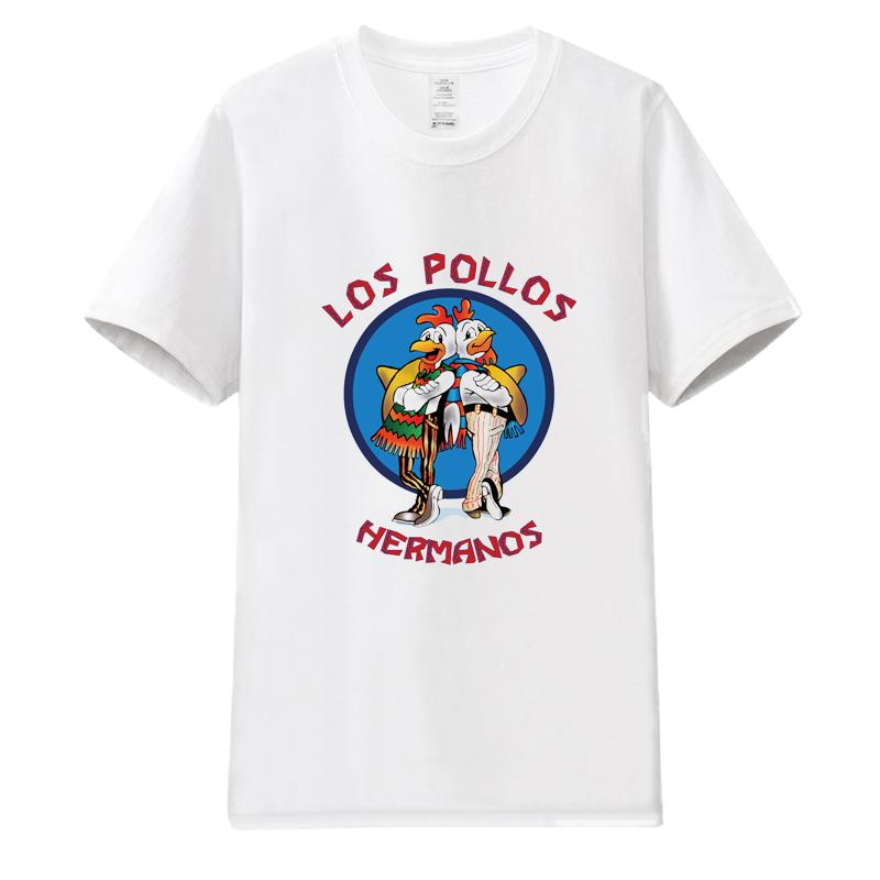 绝命毒师LOS POLLOS HERMANOS风骚律师Gus炸鸡叔周边衣服短袖t恤