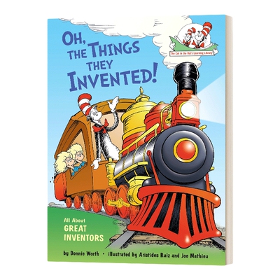 英文原版 精装 Oh the Things They Invented 苏斯博士 戴帽子的猫图书馆 伟大的发明家 精装 英文版 进口英语原版书籍儿童外文书