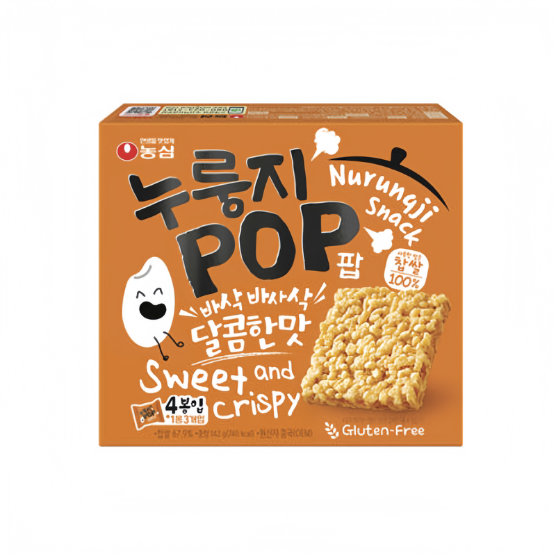 韩国直邮农心新款锅巴糯米爆米花休闲零食142g独立包装好吃