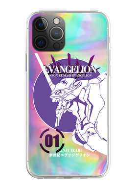 eva福音战士初号机适用苹果14手机壳iPhone13华为x透明镭射小米11